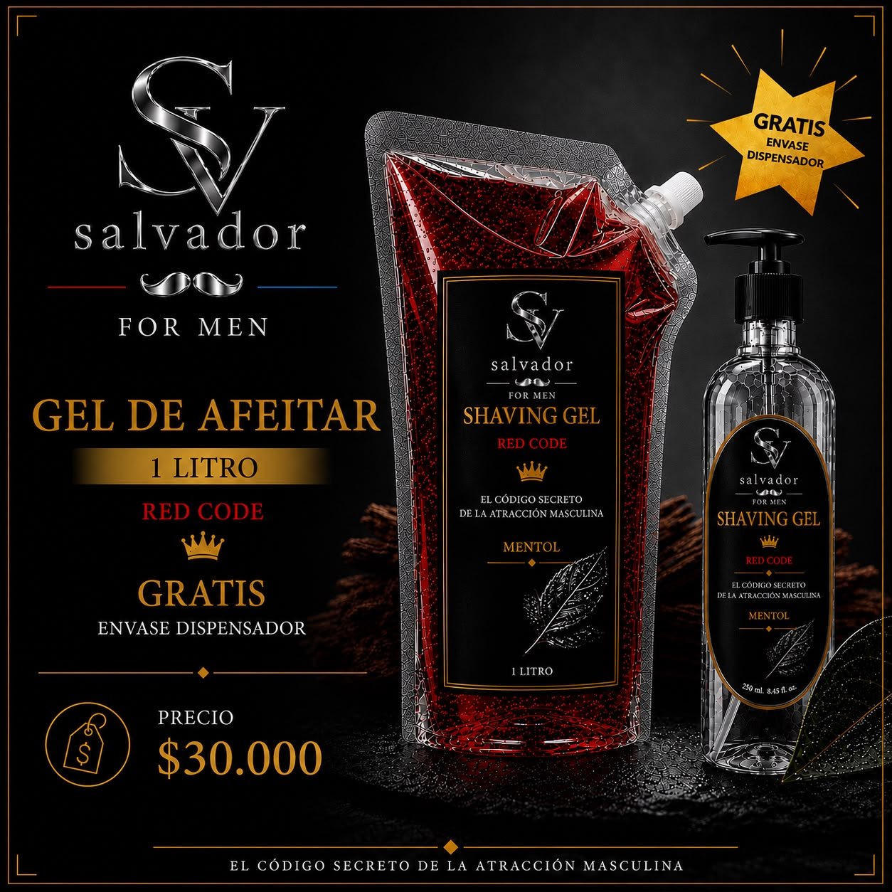 Gel de Afeitar 1 Litro con envase dispensador gratis