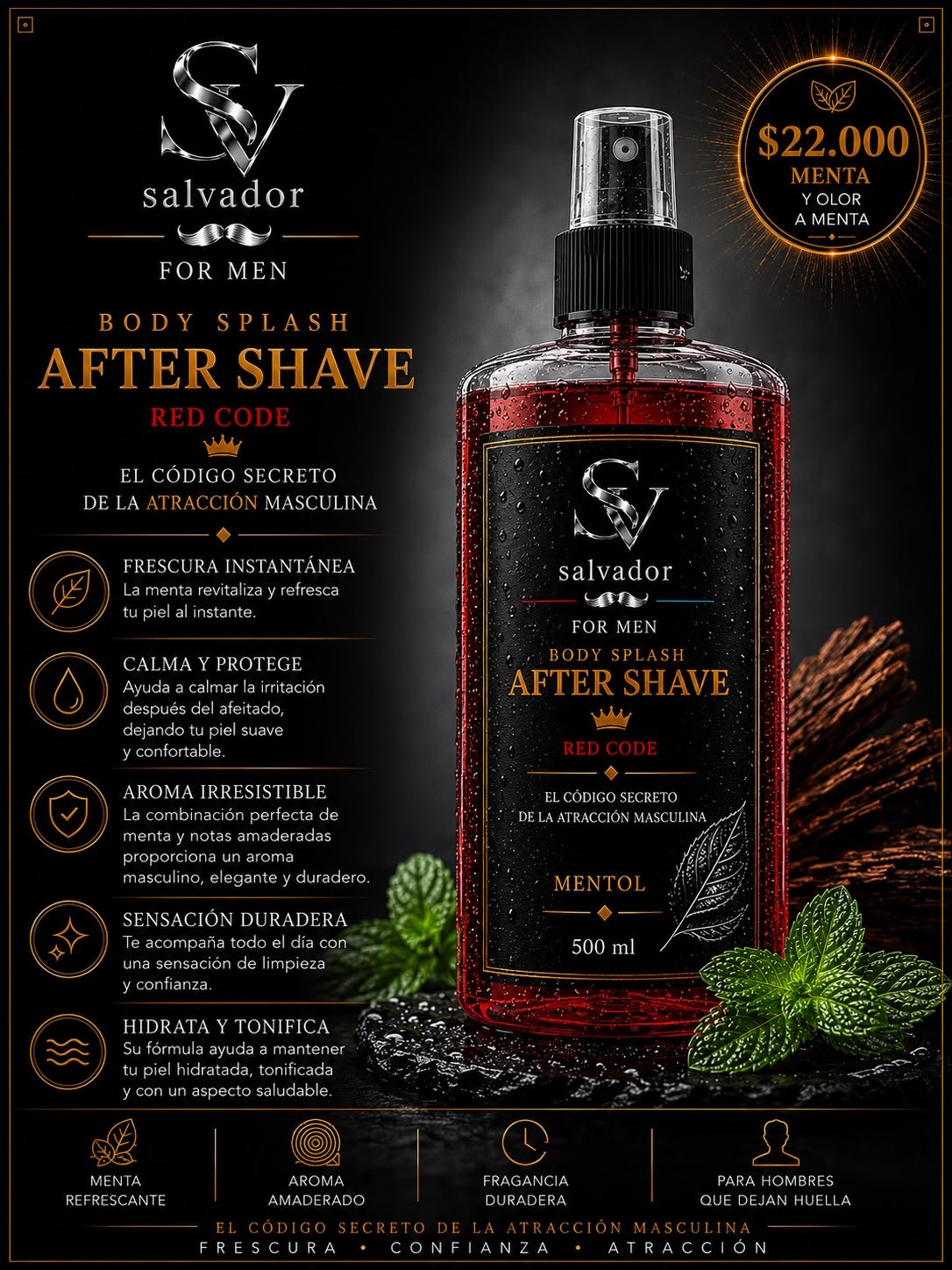 After Shave Body Splash Salvador For Men 500ml